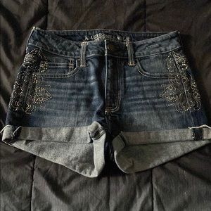 Hi-Rise Stretch Jean Shorts